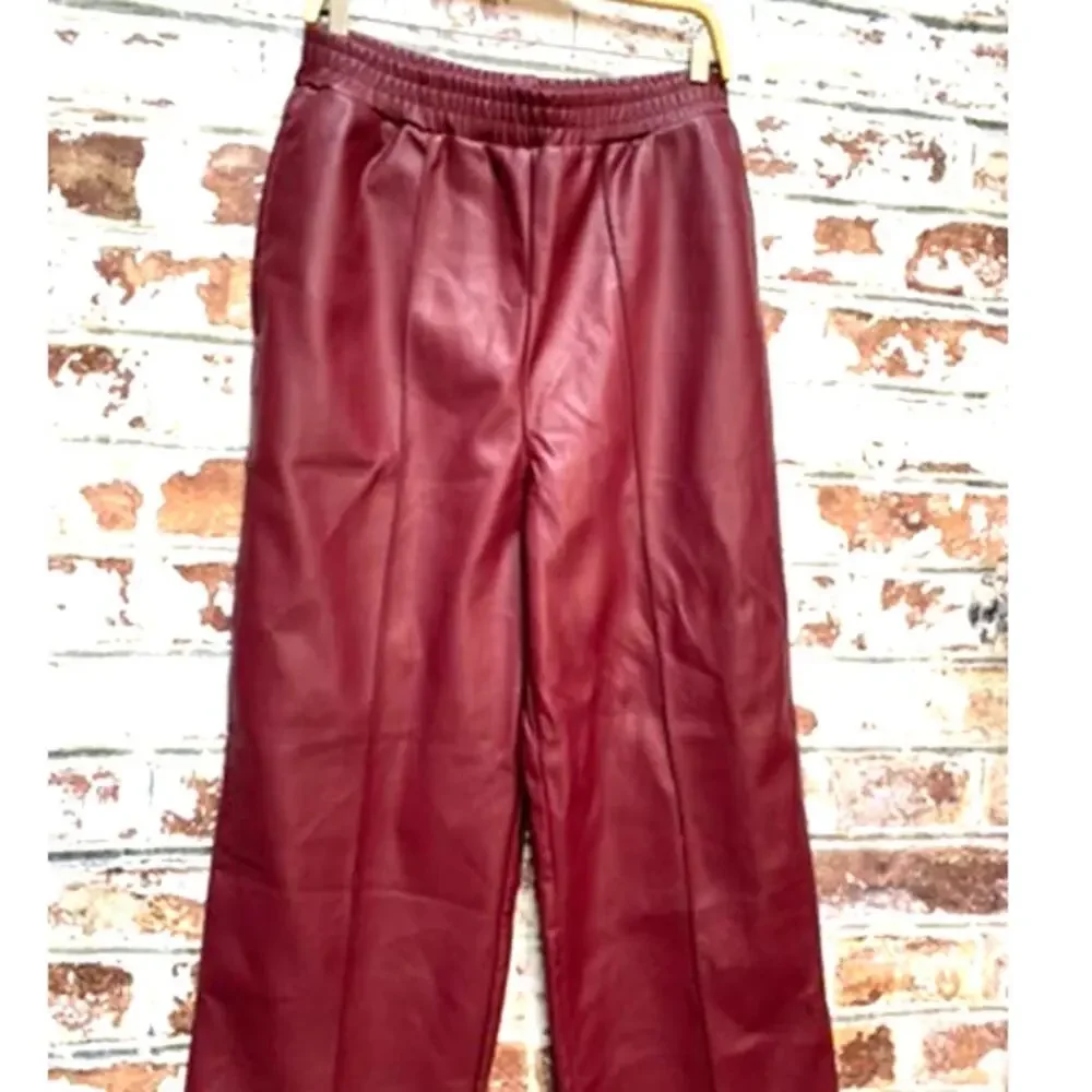 ASOS Burgundy Wide Leg Pants - Picture 7 of 11